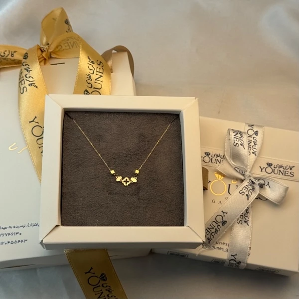 گردنبند طلا ونکلیفی و مکعب